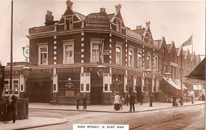 Cock Hotel, High Street, East Ham - licensee F W Press