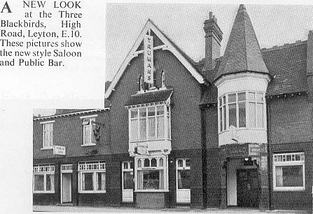 Three Blackbirds, High Road, Leyton in 1969