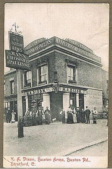 Buxton Arms, 47 Buxton Road, Stratford - circa 1912 (Landlord H A Dixon)