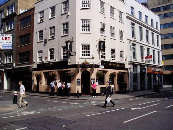 The Angel Aldgate, 14 John Street, (Nice veggie pasty) - Now Crosswall in the City.