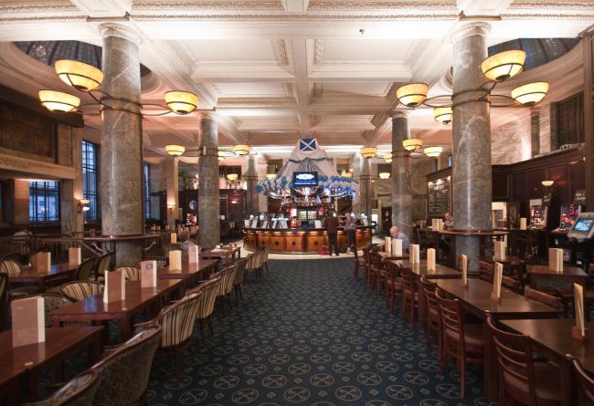 Inside the Wetherspoons Crosse Keys, 9 Gracechurch Street, City of London in 2013