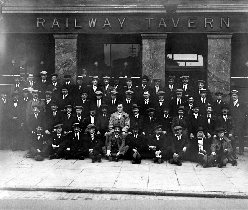 The Railway Tavern, St James Road Bermondsey circa 1920s - My Grandfather (as a young man) is in the group.