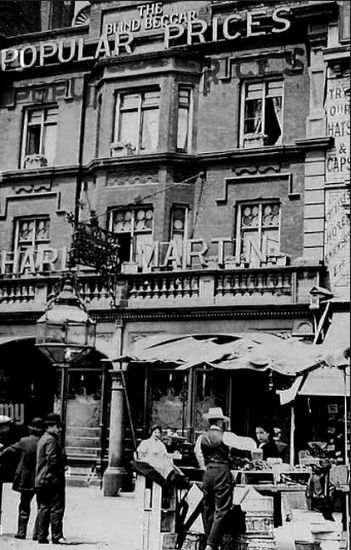 The original Blind Beggar was demolished in the 1890s and the present building rebuilt and opened around 1894. Charles Martin being the first Licensee in 1895.