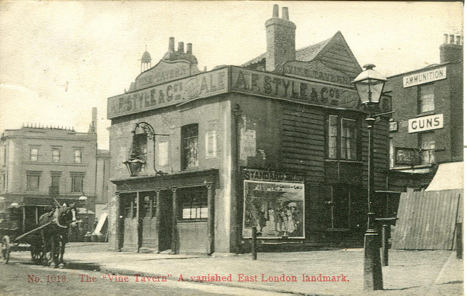 Vine Tavern, Mile End - (it is the building behind the horse and cart)