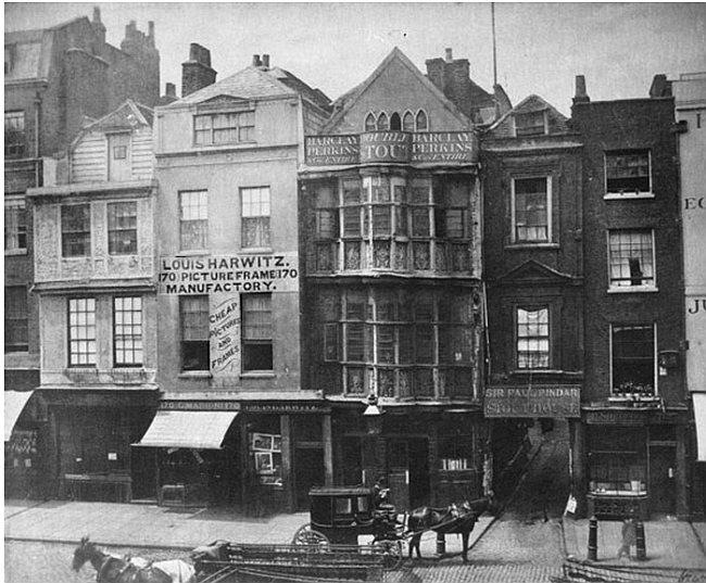 The Paul Pindar in an exceptionally old photograph, taken by William Strudwick in around 1865 - 1869.