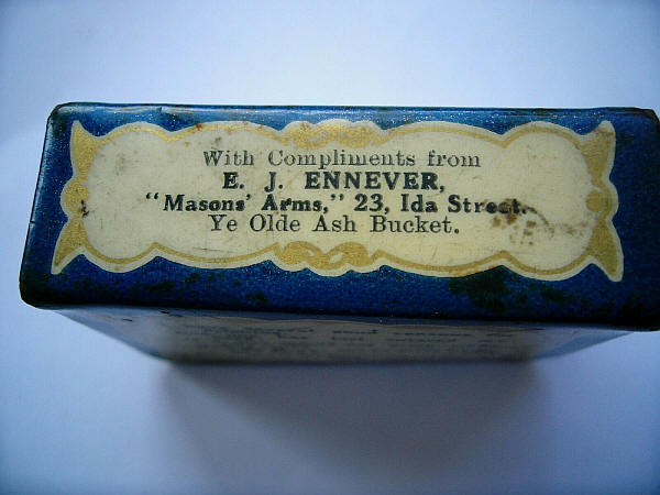 A Matchbox holder from the Masons Arms - dated 1919