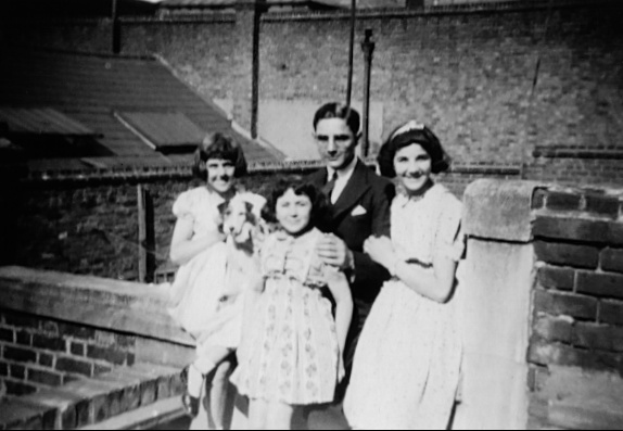Sadie (the littlest one) - with Edward, Joan & Alma on the flat roof (which still exists) at the back of the Carlton Tavern.