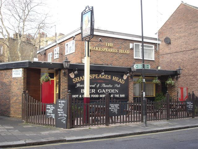 Shakespeare's head, 1 Arlington Way - in December 2006