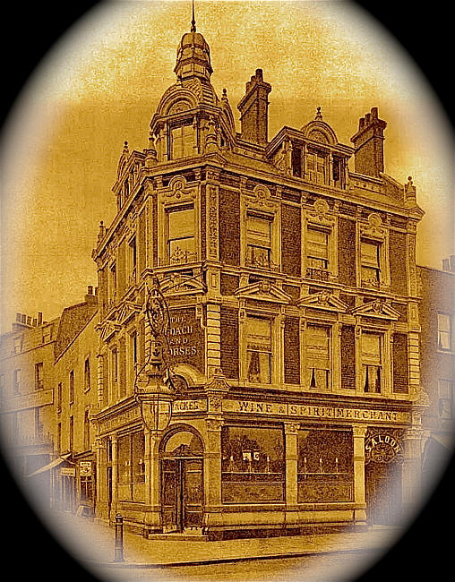 Coach and Horses, St John St, EC1, with Walter Binckes name over the entrance door.