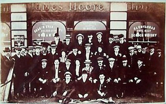 Rose & Crown, 272 New Cross Road, James Moore’s name features prominently above the door. - circa 1909