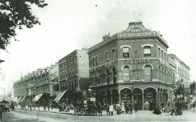 Weavers Arms, Stamford Hill  - in 1901 licensee is J J Lara