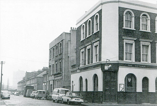 Victoria Tavern, 61 Latimer Road and corner of Hunt street, Notting Hill W11 - in 1965