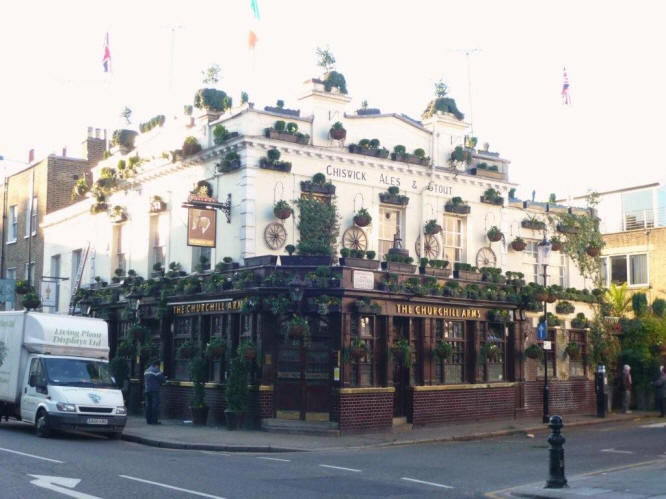 Churchill Arms, 119 Church Street, Kensington - in January 2009