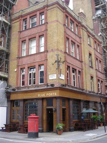 Blue Posts, 81 Newman Street, W1 - in June 2007