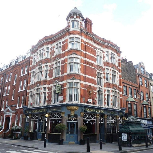 Crown & Sceptre, 26 & 27 Foley Street, W1 - in June 2012