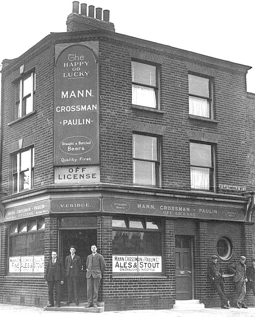 Happy Go Lucky, 70 Glengall Road, Poplar - circa 1920s (licensee V Cridge)
