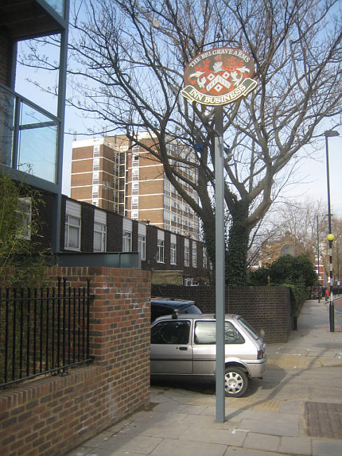 Belgrave Arms, Pub Sign only - in March 2012
