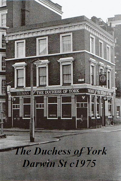 Duchess of York, 2 Barlow Street SE17 - circa 1975