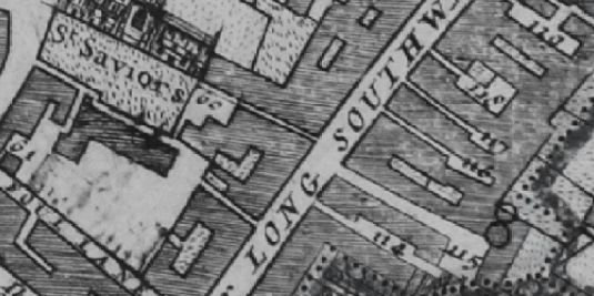 Borough High Street in the Morgans map of 1682 lists '114 Black Swan' ; '115 Ship Inne' and '116 Bores head Inne'