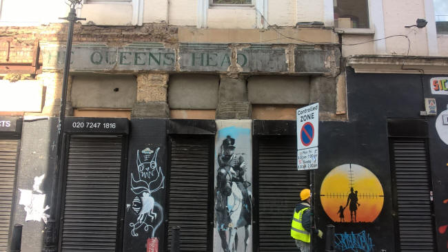 Queens Head, 74 Commercial Street - in 2016 during refurbishment