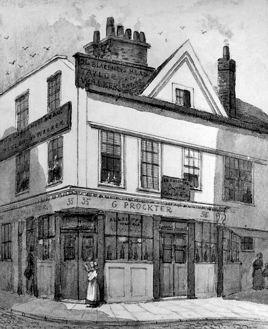 Blakeneys Head, 35 Bartholomew Close, St Bartholomew - circa 1850s with licensee George Prockter