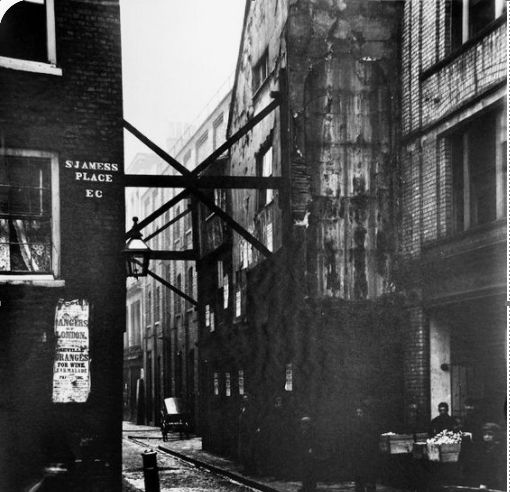 Sams Coffee House, 9 King Street, Dukes Place in 1891