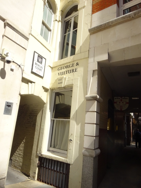 George & Vulture Tavern, 3 Castle Street, Birchin Lane, Lombard Street EC3 - in June 2021