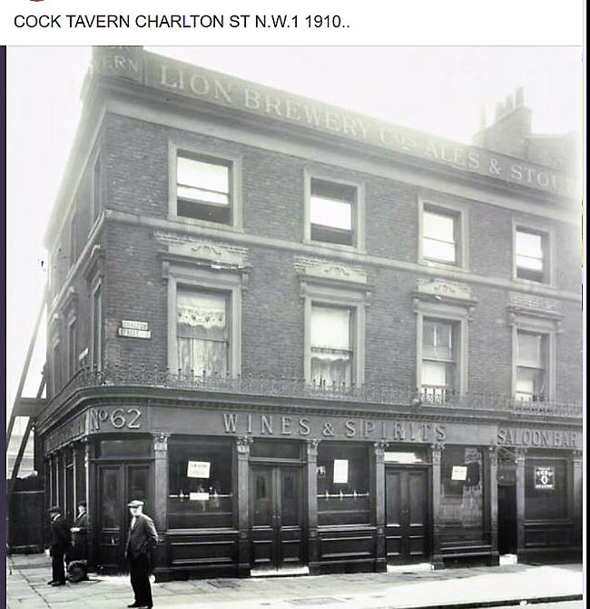 Cock Tavern, 62 Chalton street, NW1- circa 1900