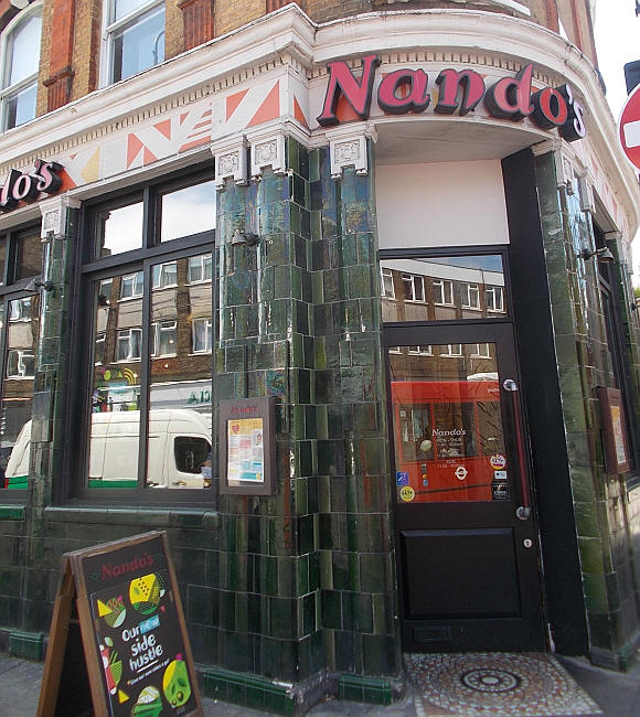 Former Jolly Anglers, 227-229 Kentish Town Road, NW5 - in June 2019 in all its tiled glory