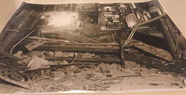Inside the Phoenix, at 408 Euston Road NW1 after lorry crash - circa 1925