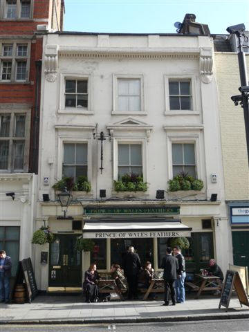 Prince of Wales Feathers, 8 Warren Street, W1 - in April 2008