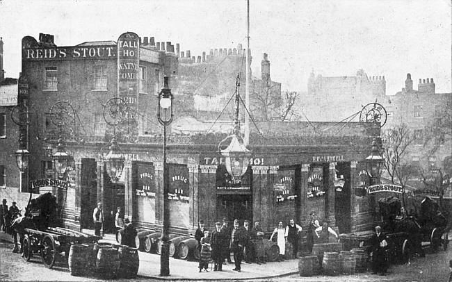Tally Ho, 9 Fortess road, Kentish Town, at the corner of Willow Walk (later Fortess Walk) - licensee W H Caudwell, circa 1900