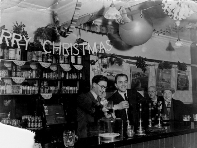 The public bar of the Two Brewers with my father, Clifford Fenn who married Eileen Vera Tillcock