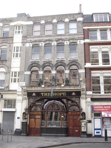 Hope, 94 Cowcross Street EC1- in December 2006