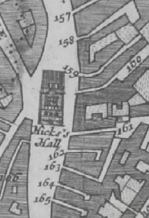Morgans map of London in 1682 for St John street South lists 157 Three Cupps Inne ; 161 Windmill Inne ; 162 Swan with Two necks Inn ; 163 Golden Lion Inne ; 164 Bell Inne and 165 Cross Keys Inne. 