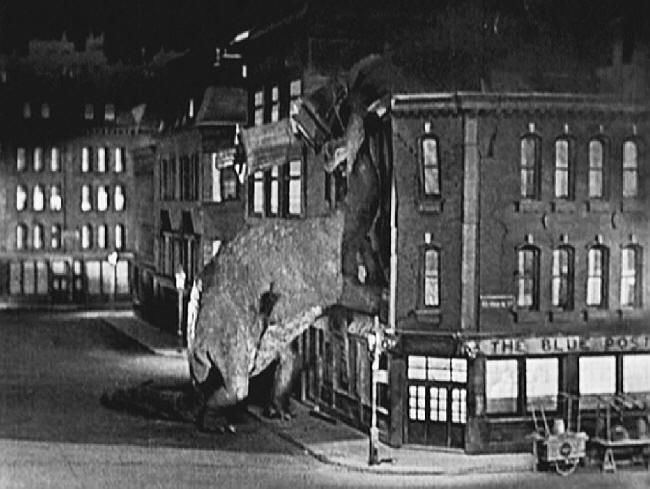 The Blue Posts was attacked and destroyed by a brontosaurus in the Lost World 1925. Apparently the animators used to drink there.