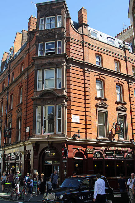 Duke Of Argyll, 19 Little Pulteney Street, St James, Westminster W1 - in August 2016
