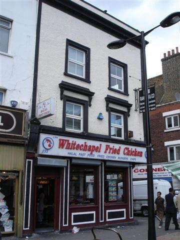 Star & Garter, 233 Whitechapel Road, formerly at 110 Whitechapel Road. The Pub closed in 2001 - premises now in use as a fast food takeaway - photo taken in August 2006.