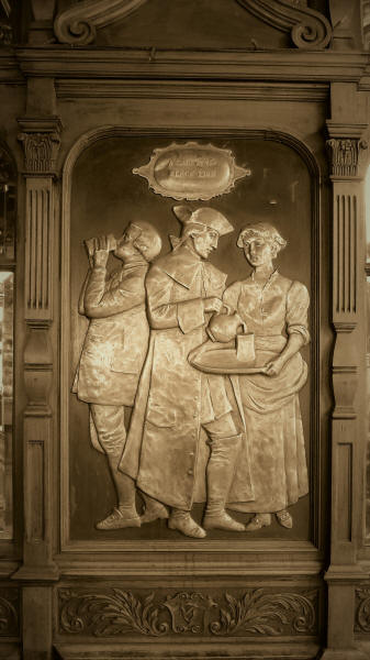 Black Lion bar wall panel, 274 Kilburn High Road NW6 - in August 2014